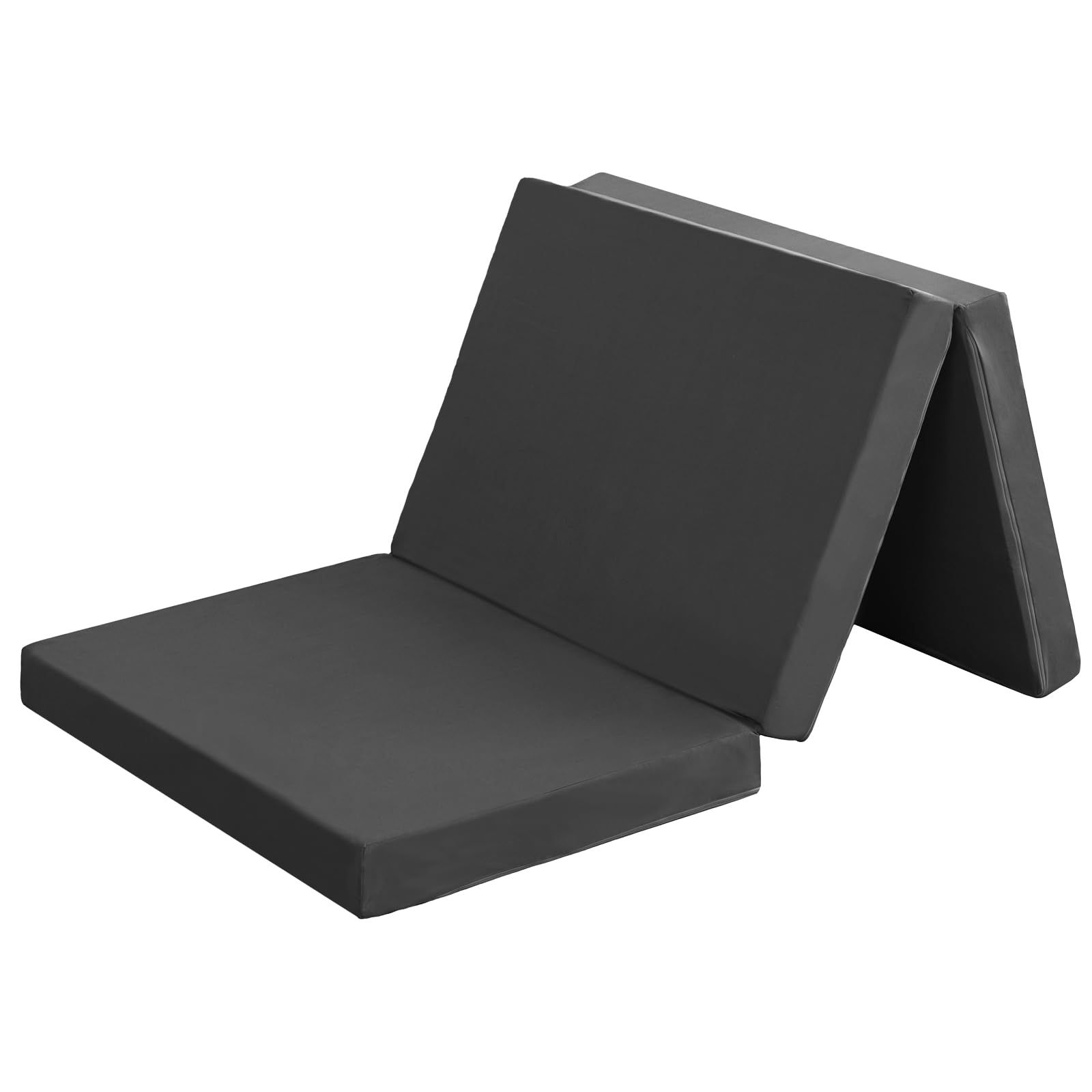 マットレス シングル 三つ折り 高反発 硬さ190 N 厚10 cm 凹凸加工 体圧分散 エコテックス認証 抗菌防臭防ダニ 通気性 洗えるカバー オールシーズン対応 圧縮梱包 敷布団 97 x 195 10 ブラック