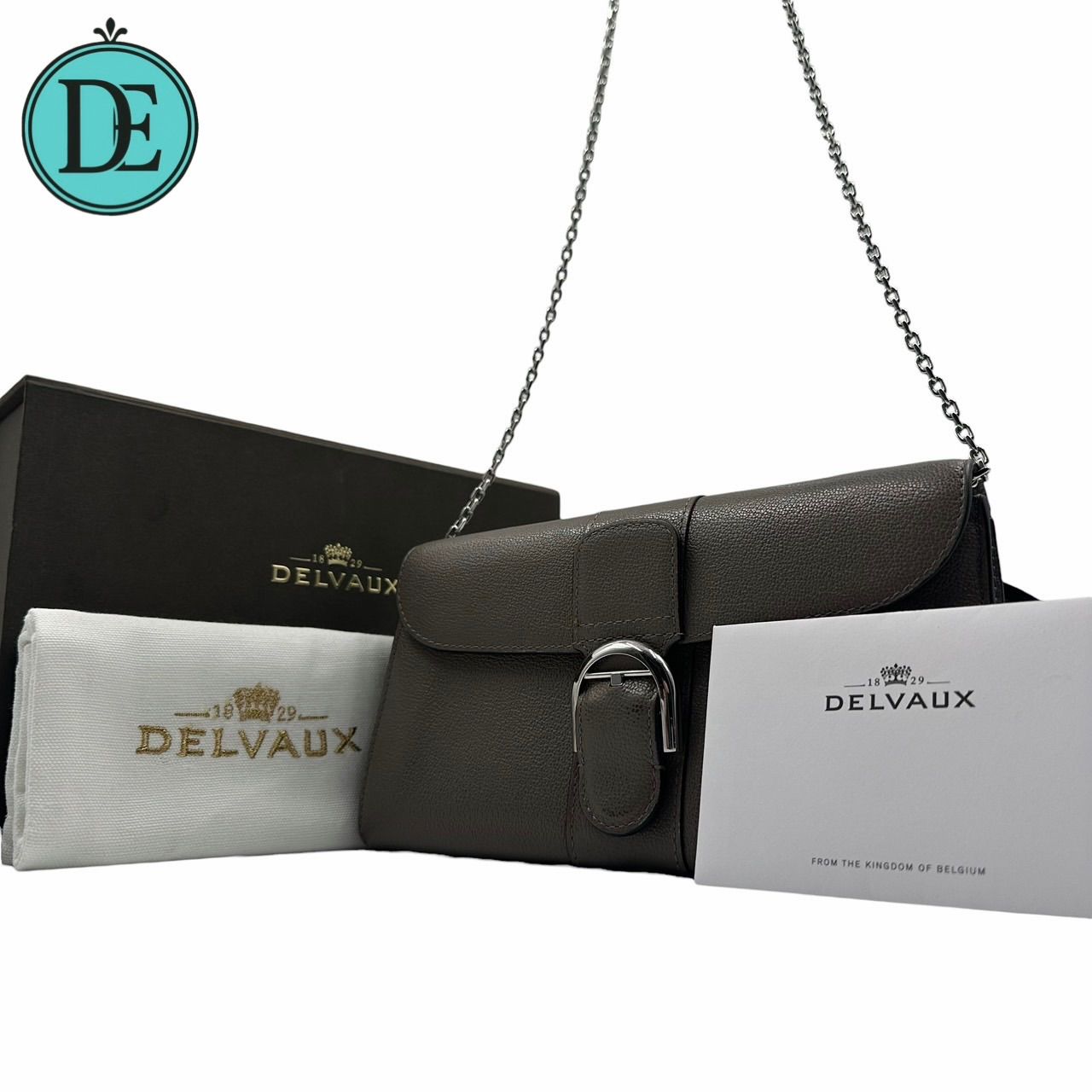 ✨DELVAUX デルヴォー ブリヨン チェーンショルダーウォレット 長財布