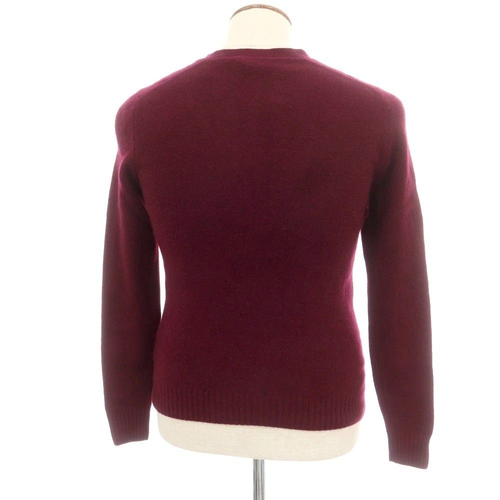 中古】ザノーネ ZANONE ウール カーディガン ワインレッド【サイズ46