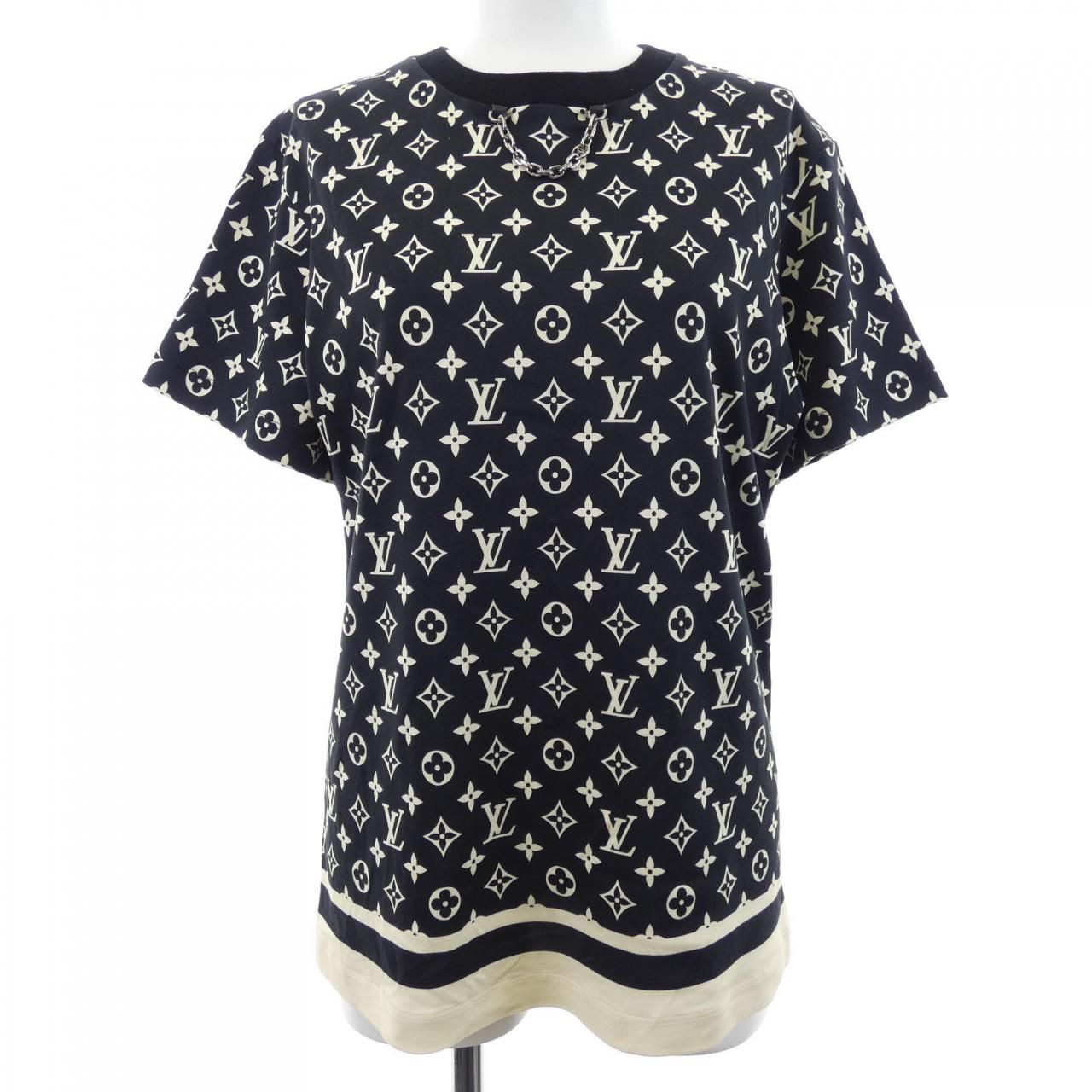 ルイヴィトン LOUIS VUITTON ストライプアクセントモノグラムTシャツ 