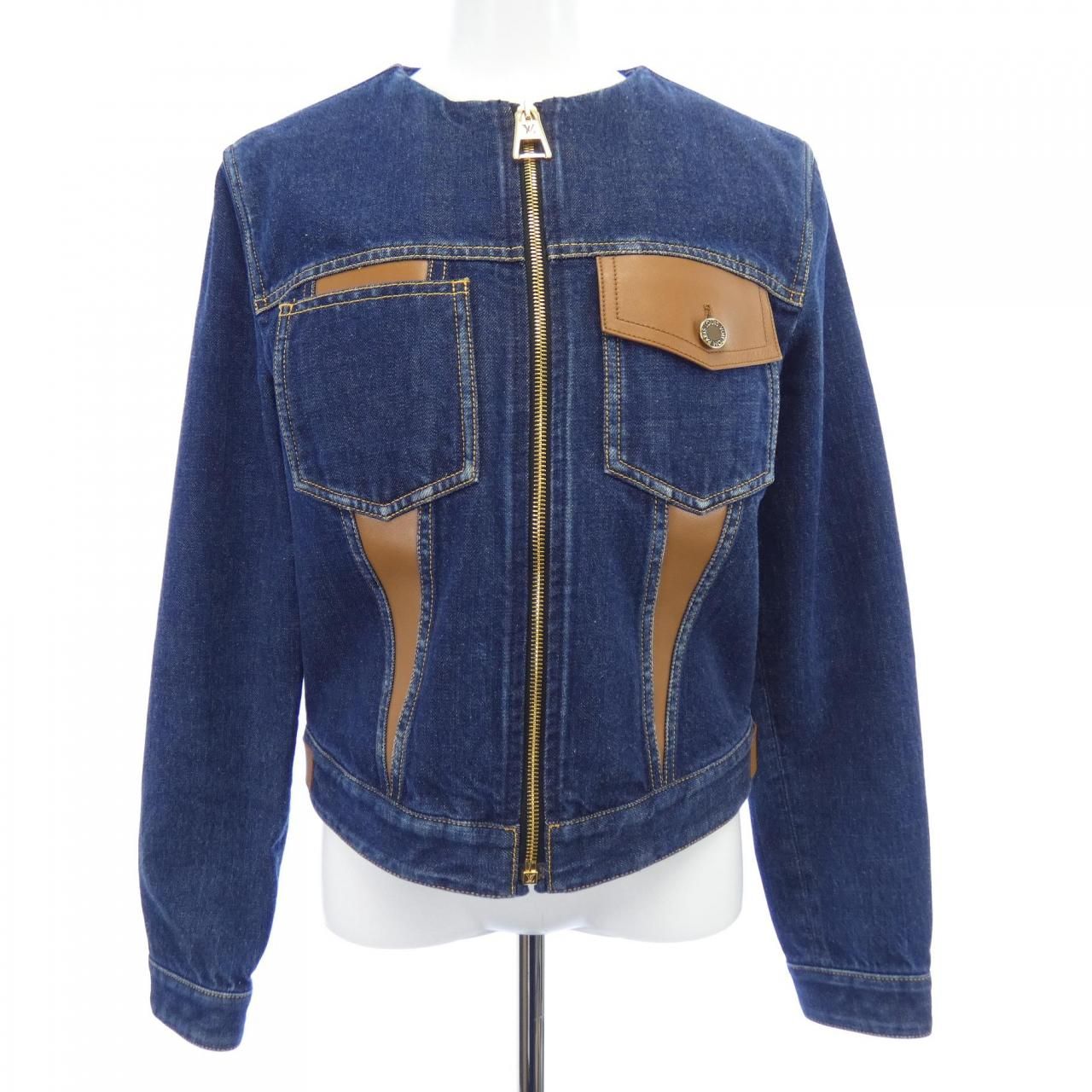 ルイヴィトン LOUIS VUITTON レザーアクセントデニムジャケット