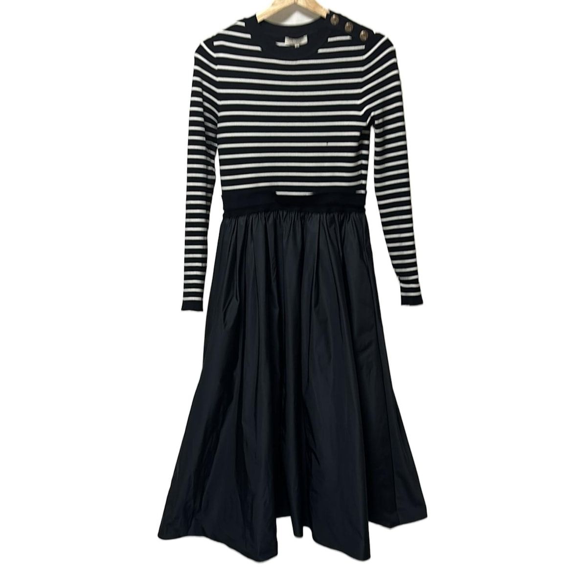 EPOCA(エポカ) ワンピース サイズ40 M レディース - 黒×白 クルー