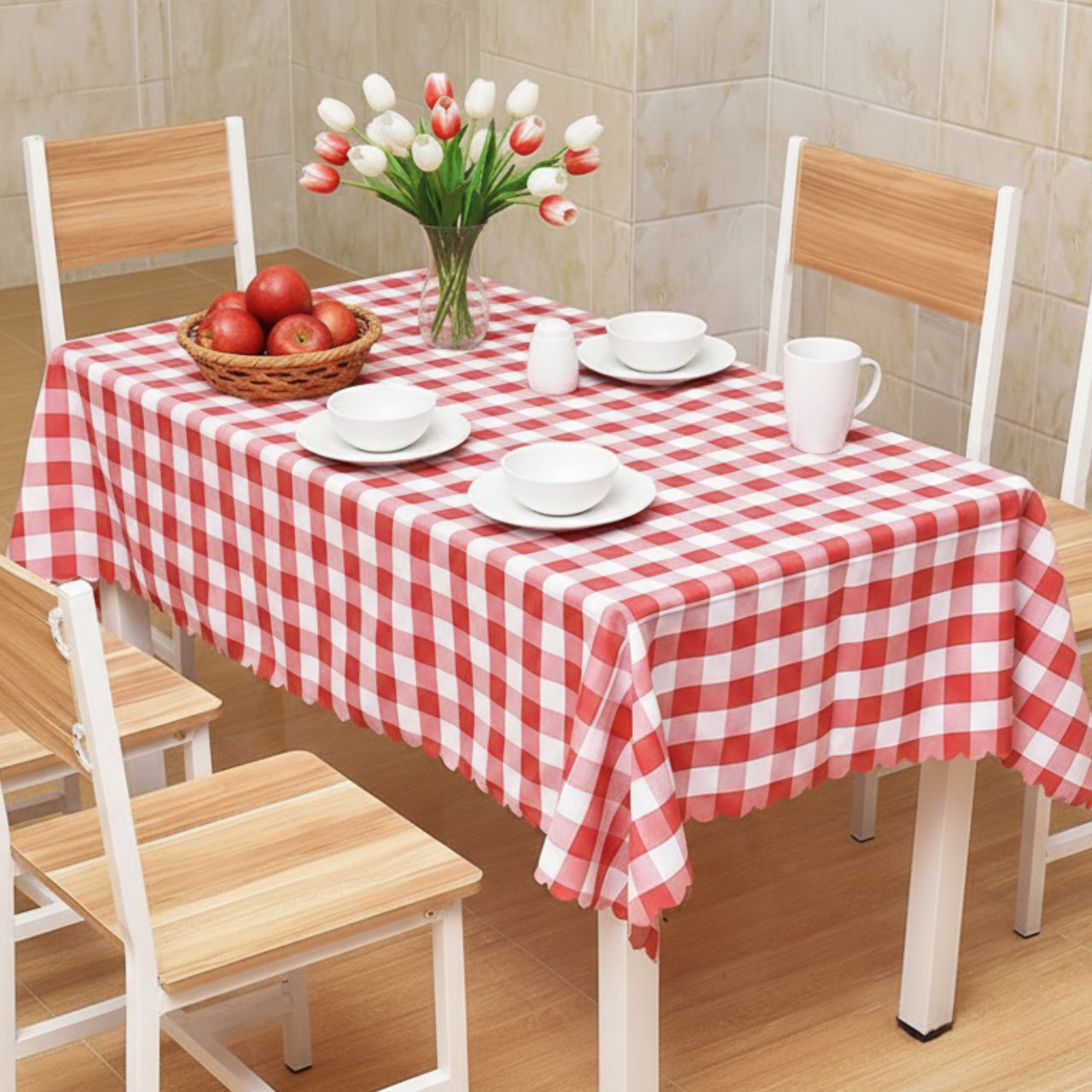 洗える チェック柄 テーブルクロス 大きいサイズ 机カバー おしゃれ