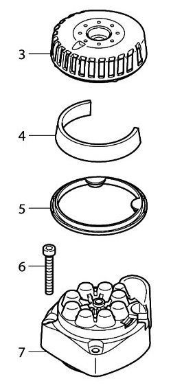 マキタ makita サイディング高圧エア釘打 AN 510 HS 用 排気カバー フィルタ カバーシール 六角穴付ボルト トップキャップ 8点セット