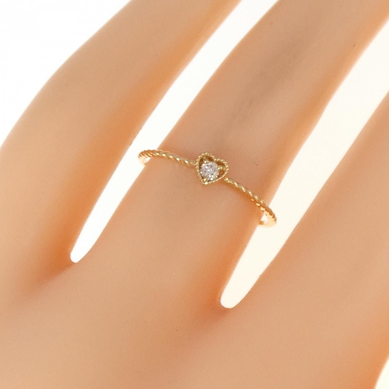 リメイク】K18YG ハート ダイヤモンド リング 0.05CT K18YG ハート 