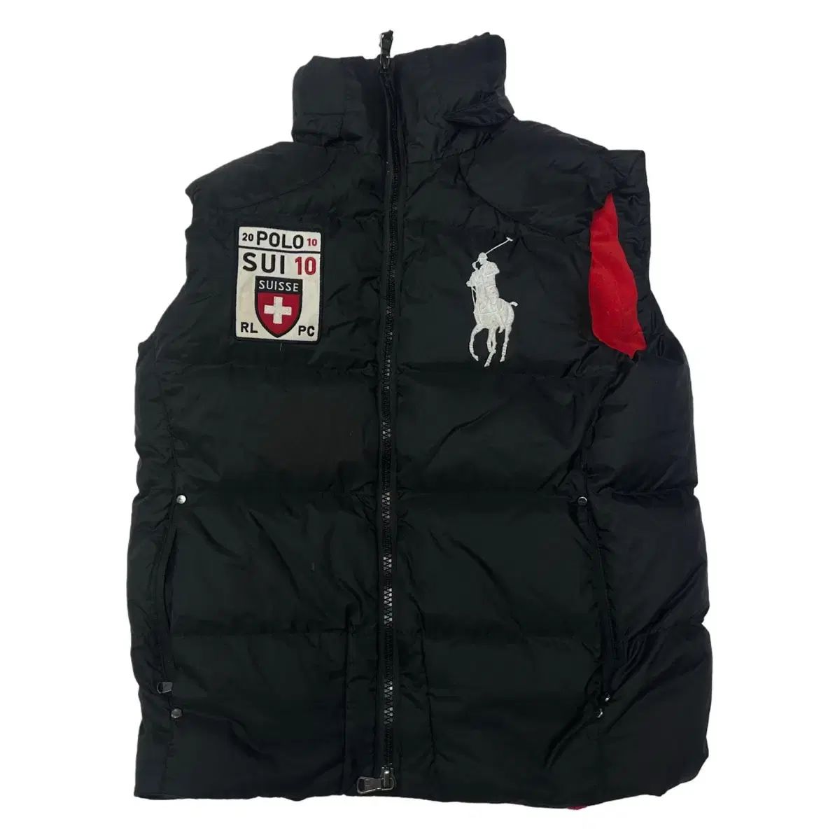 ポロラルフローレン ビックポニー スイス ブラックダウンベスト S