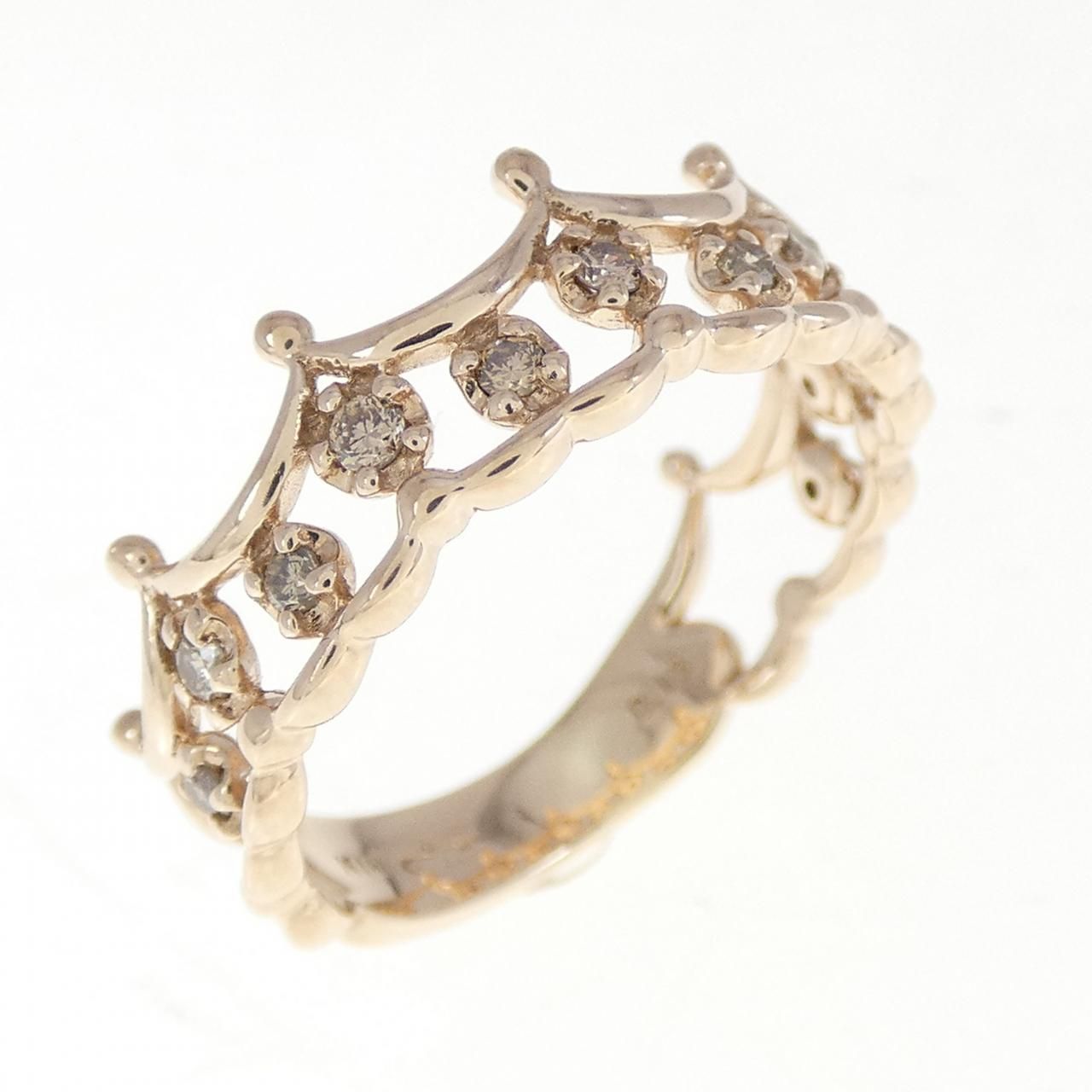 K10PG クラウン ダイヤモンド ストア リング 0.13CT 楽天市場】K10YG/WG/PG 二連 ダイヤモンド リング【