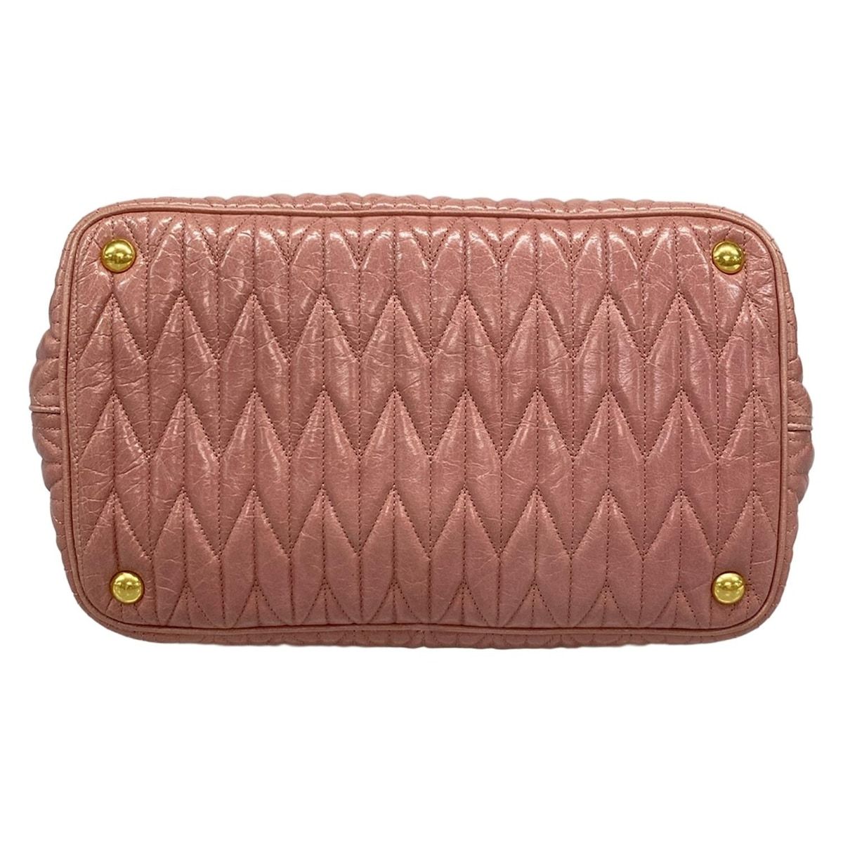 miumiu(ミュウミュウ) トートバッグ マテラッセ ピンク レザー - メルカリ