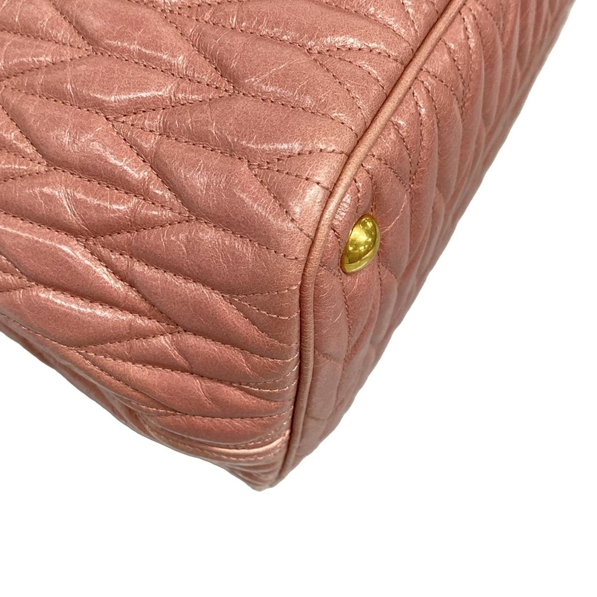 miumiu(ミュウミュウ) トートバッグ マテラッセ ピンク レザー - メルカリ