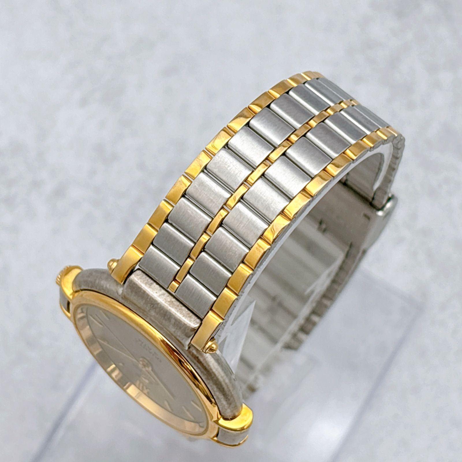 稼働 ENICAR エニカ レディース 腕時計 ゴールド シルバー コンビ