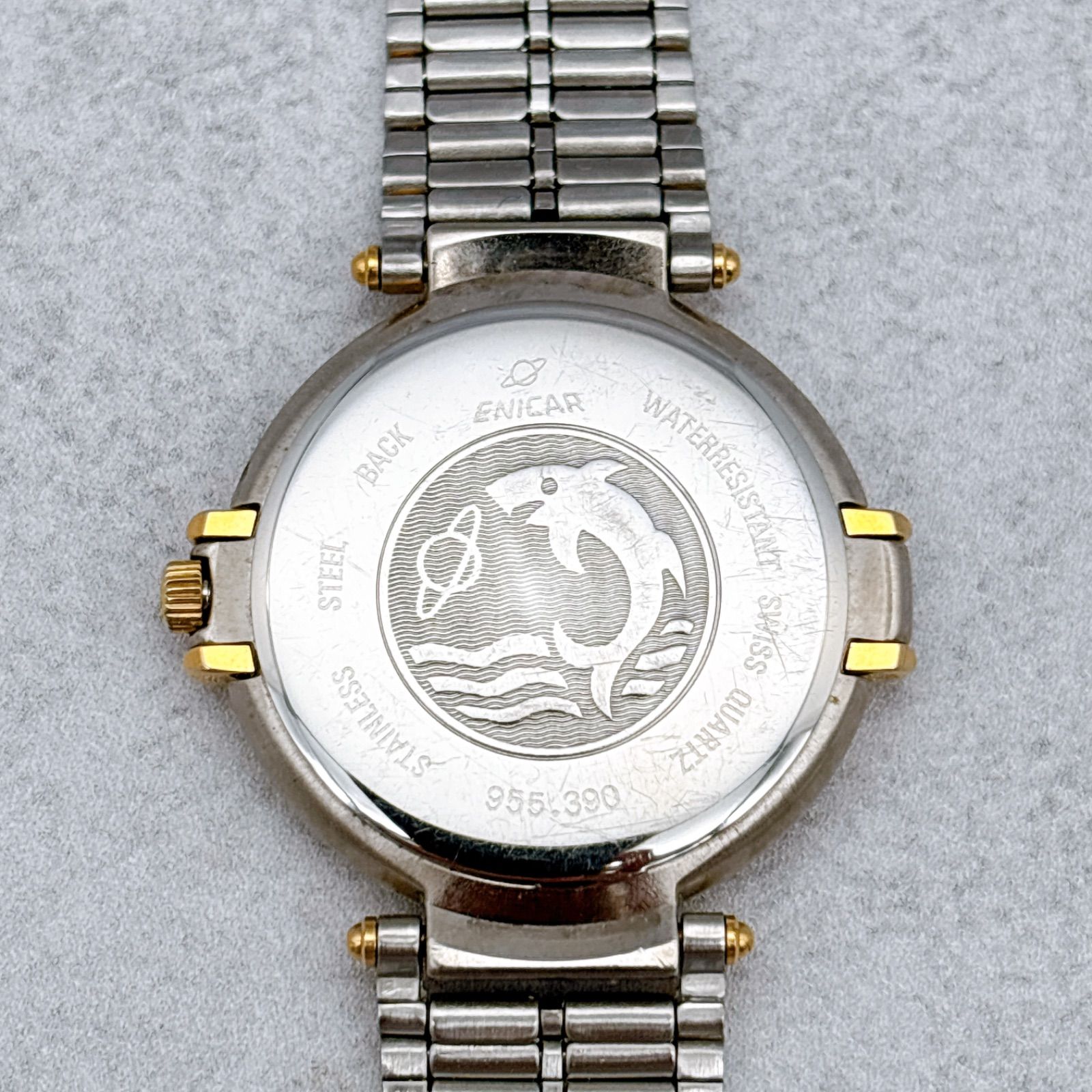 【稼動品】ENICAR時計 シルバー/ゴールド 稼働 ENICAR エニカ レディース 腕時計 ゴールド シルバー コンビ