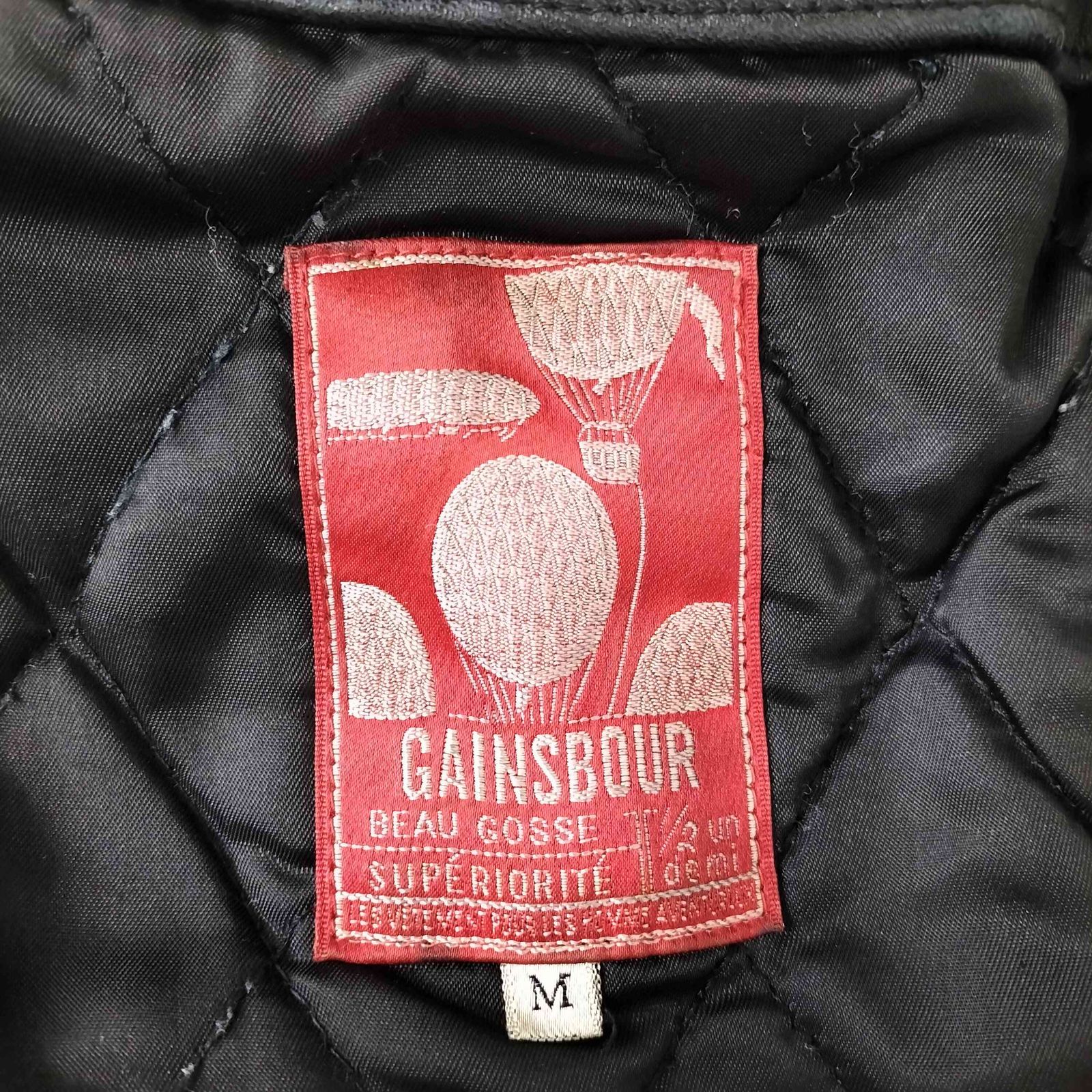 ユーズドフルギ USED古着 裏地キルティング GAINSBOUR リアルレザー