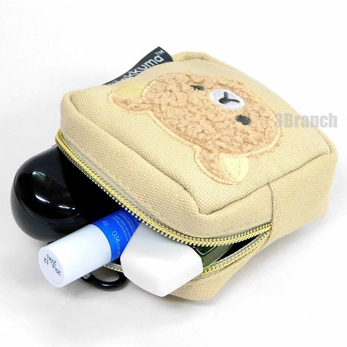 新品 リラックマ コリラックマ 立体アップリケ刺繍 カラビナ付き