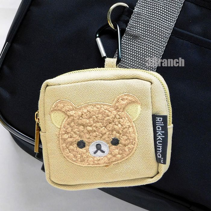 新品 リラックマ コリラックマ 立体アップリケ刺繍 カラビナ付き