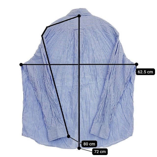 Vas-y Lentement 51-2010 シワ加工 コットン インド製 ストライプ 長袖シャツ ブルー ホワイト レディース ヴァジーラントマン【中古】5-1109M∞ Vas-y Lentement 51-2010 シワ加工 コットン インド製 ストライプ 長袖