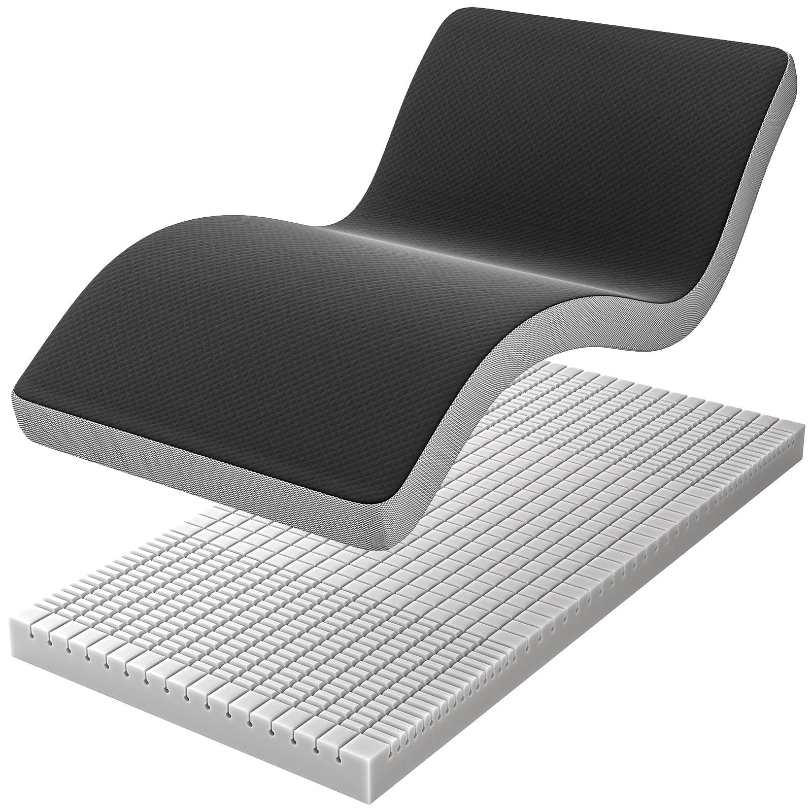 マットレス 高反発 凹凸加工極上の寝心地 沈まない 2層構造 体圧分散