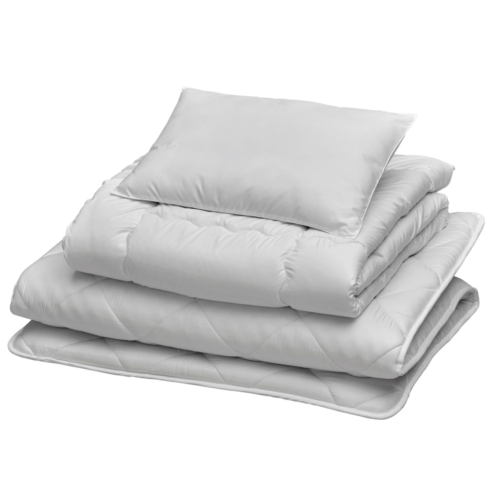 nishikawa西川 必要なものがそろった 寝具3点セット シングル 新生活にも来客用としても便利 基本の寝具3点入り 圧縮梱包 グレー