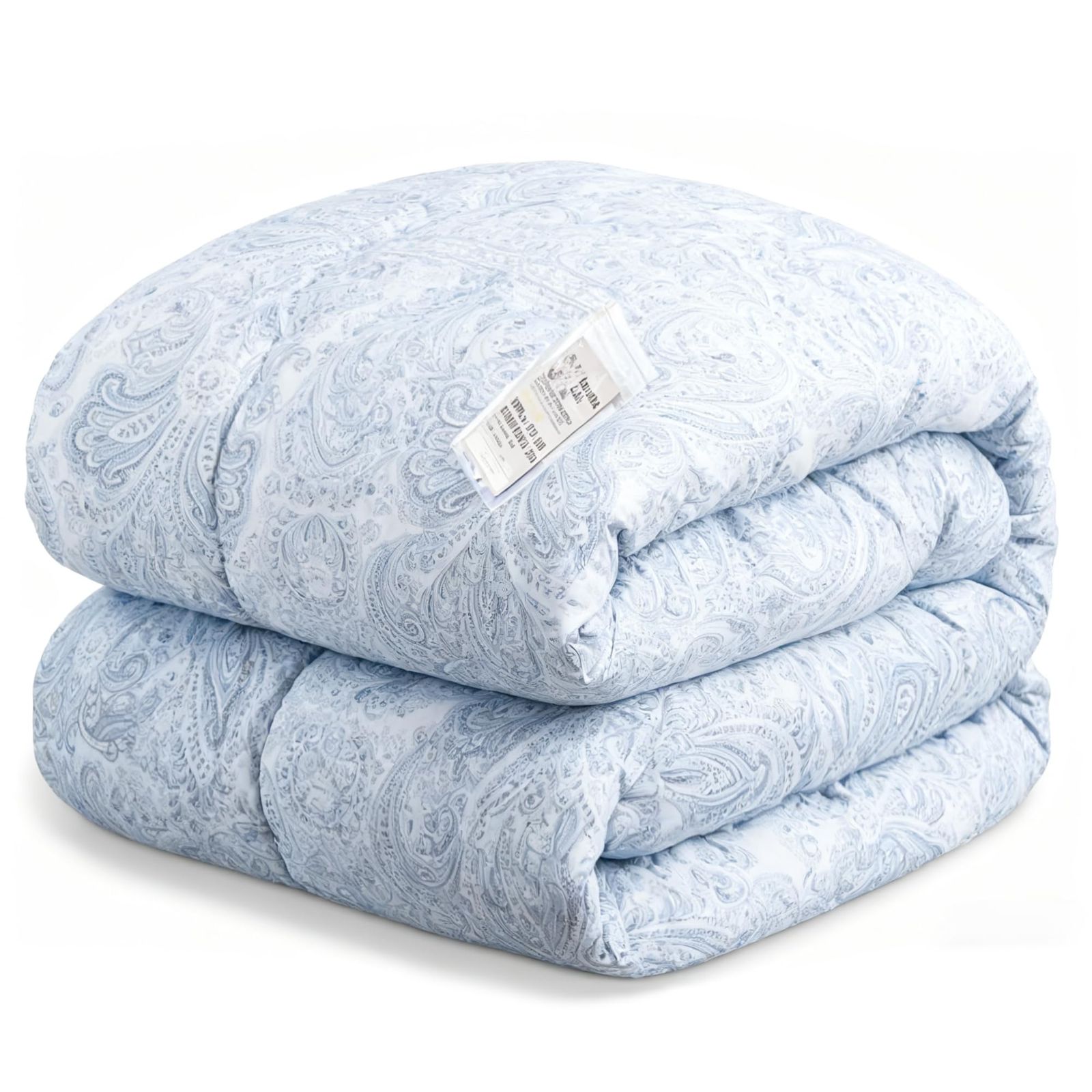 羽毛布団 ダブル MAZOT 掛け布団 ダックダウン90 冬用 洗える 軽い -10℃～15℃対応 抗菌防臭加工 ギフト対応 サイズ 190 cm 210 重量 約2.5 kg 充填量1.6 ブルー花柄