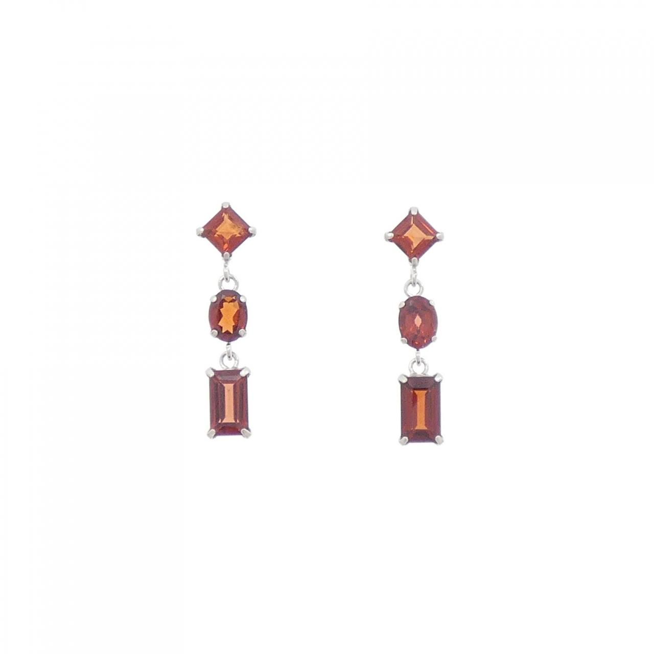 PT900 ガーネット ピアス 1.00CT - メルカリ
