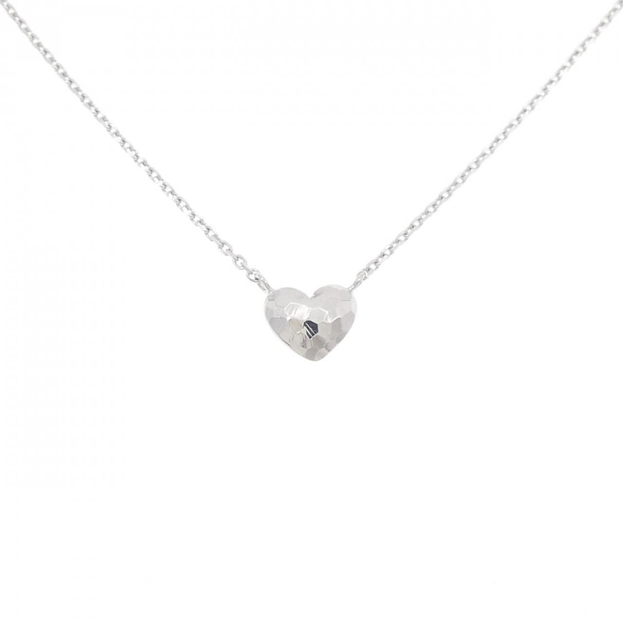 購入 K10WG ハート ネックレス ダイヤモンドワールド] レディース