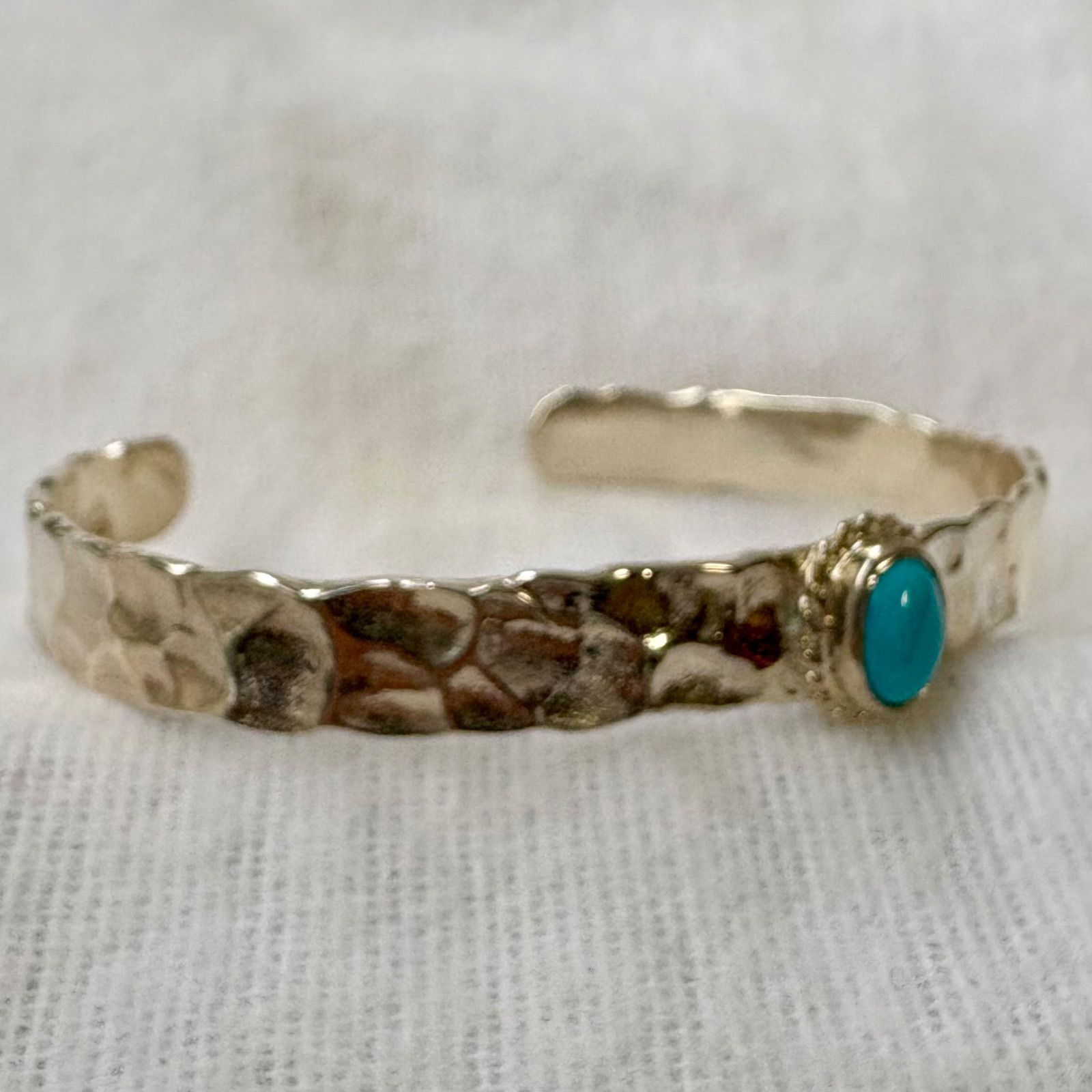 Silver925 刻印あり】アリゾナ産 天然ターコイズ バングル☆タイ直輸入