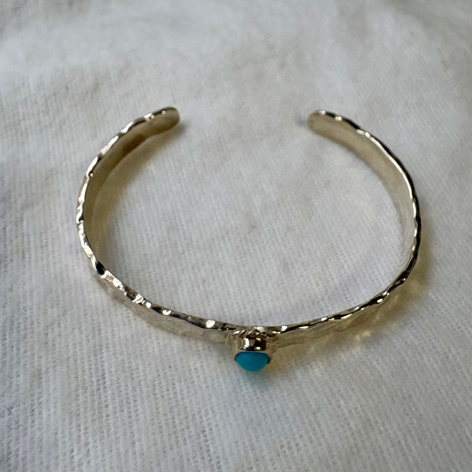 Silver925 刻印あり】アリゾナ産 天然ターコイズ バングル☆タイ直輸入