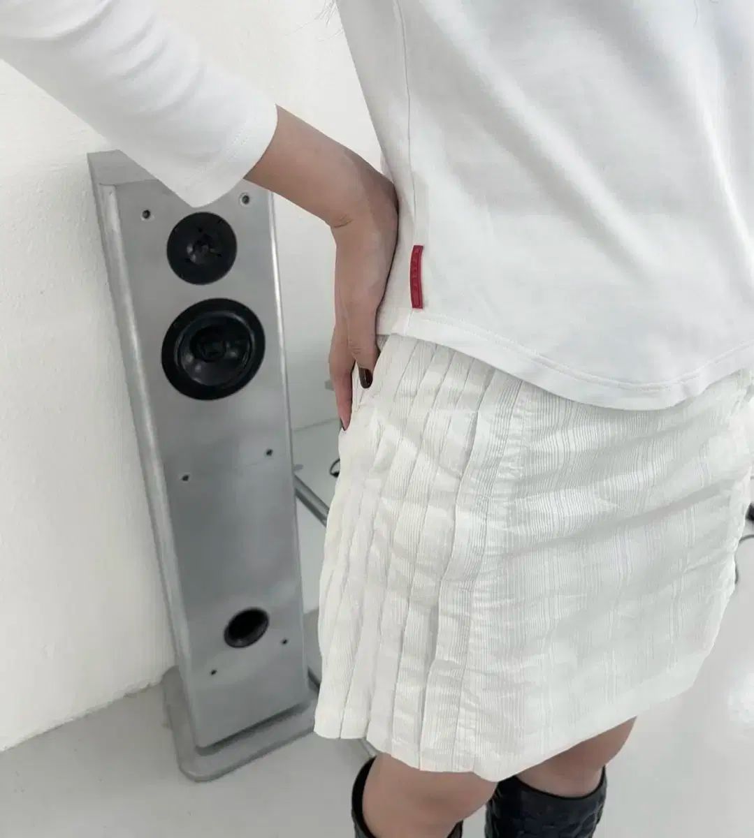 アレキサンダーワング プリーツスカート 白