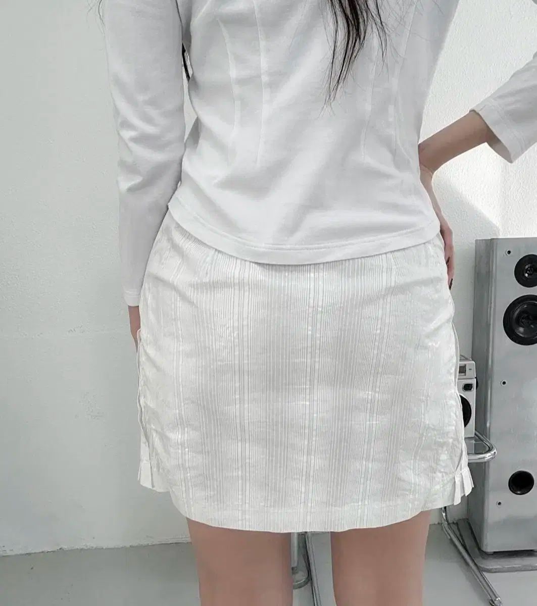 アレキサンダーワング プリーツスカート 白