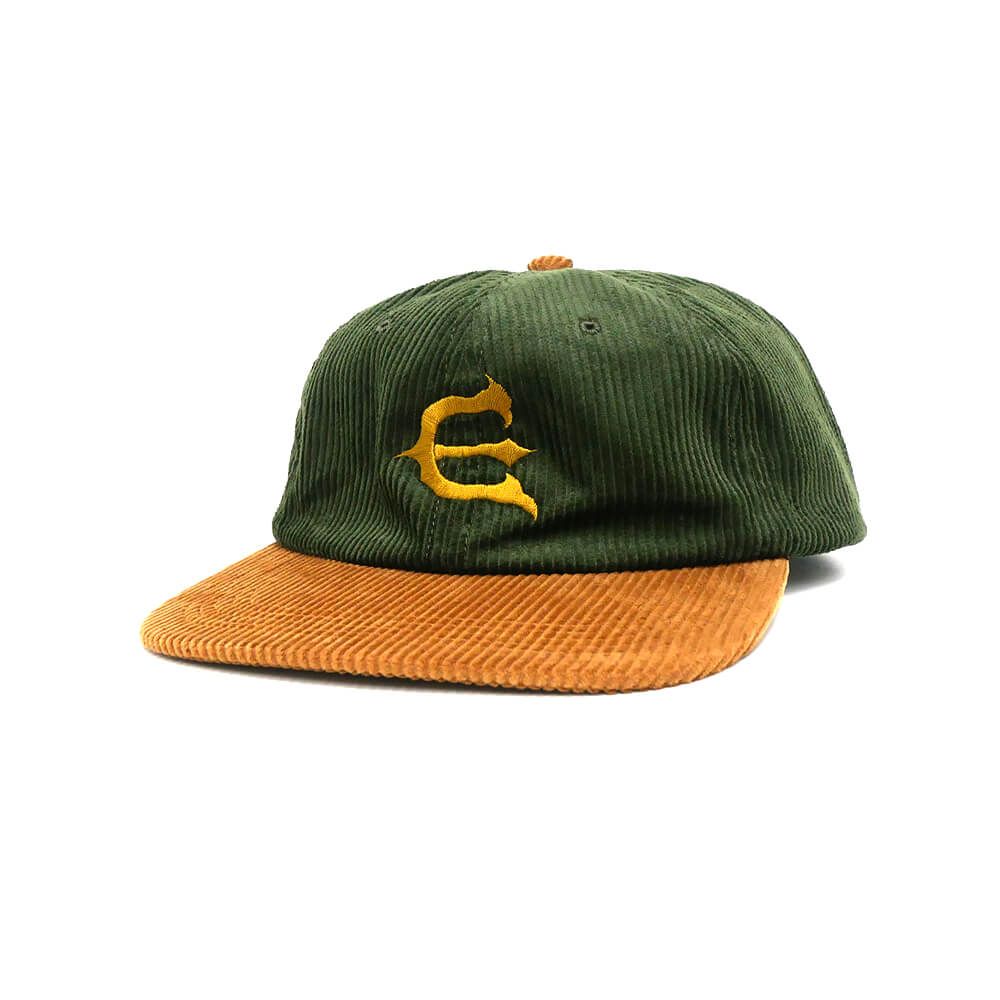EVISEN CAP エビセン キャップ CORD ONE-UP 6 PANEL OLIVE/BROWN