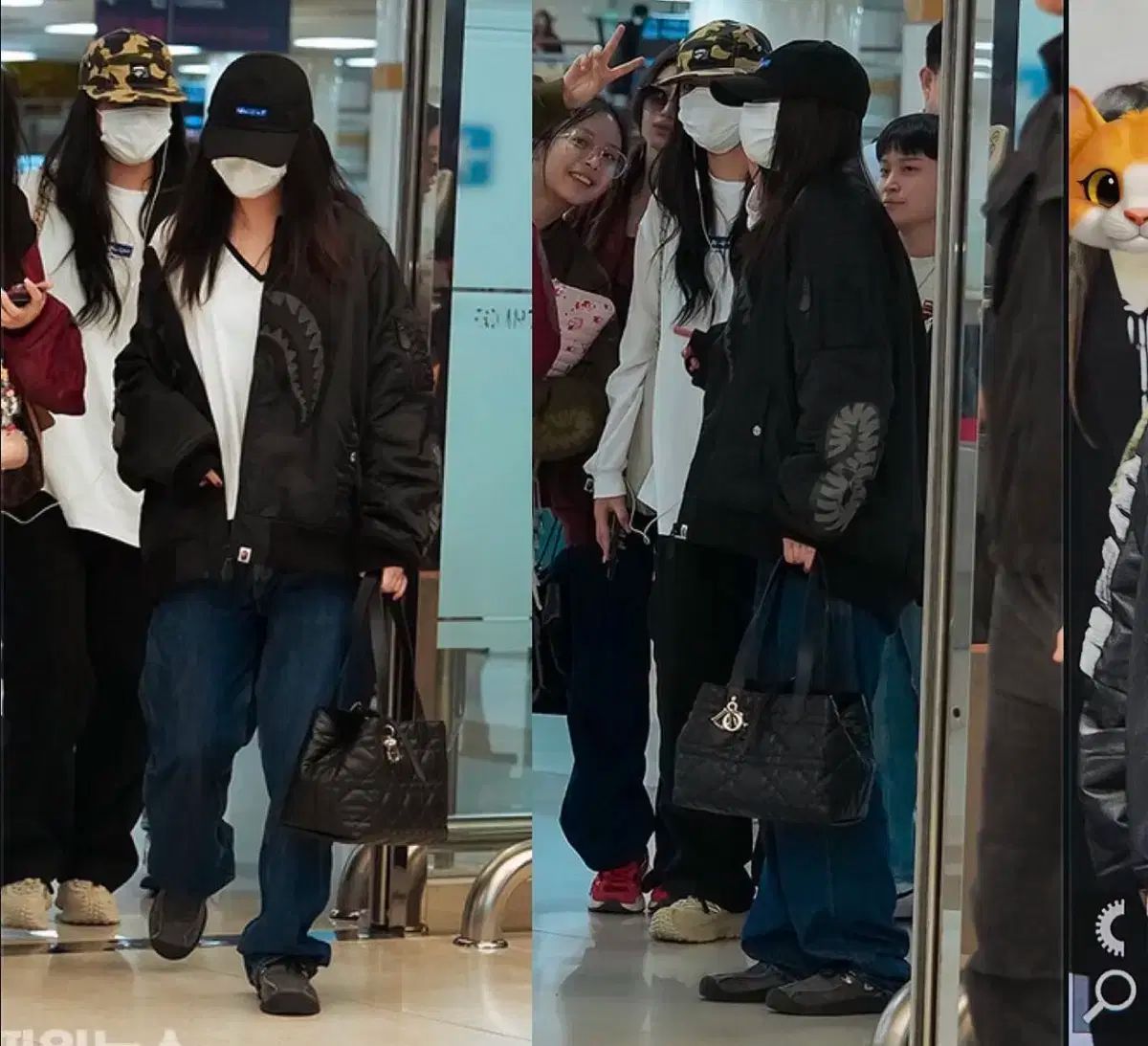 NewJeans ヘリン 着用) A BATHING APE シャーク MA-1 アウター MA-1