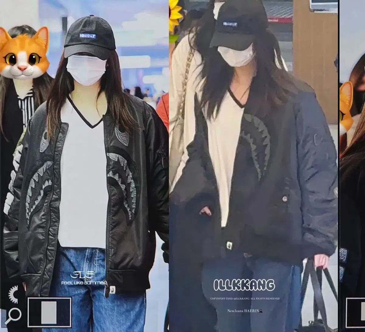 NewJeans ヘリン 着用) A BATHING APE シャーク MA-1 アウター MA-1