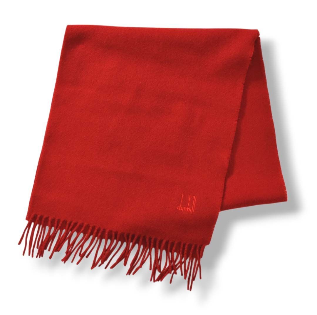 上質】 スコットランド製 ダンヒル dunhill 刺繍ロゴ カシミヤ100