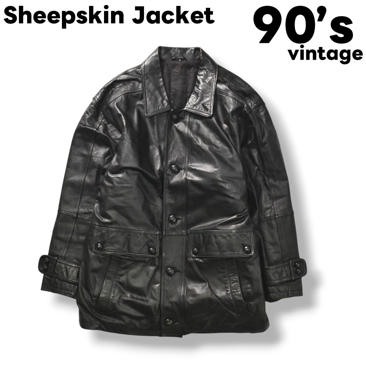 80s-90s UNKNOWN ショールカラー レザージャケット 80s-90s UNKNOWN ショールカラー レザージャケット