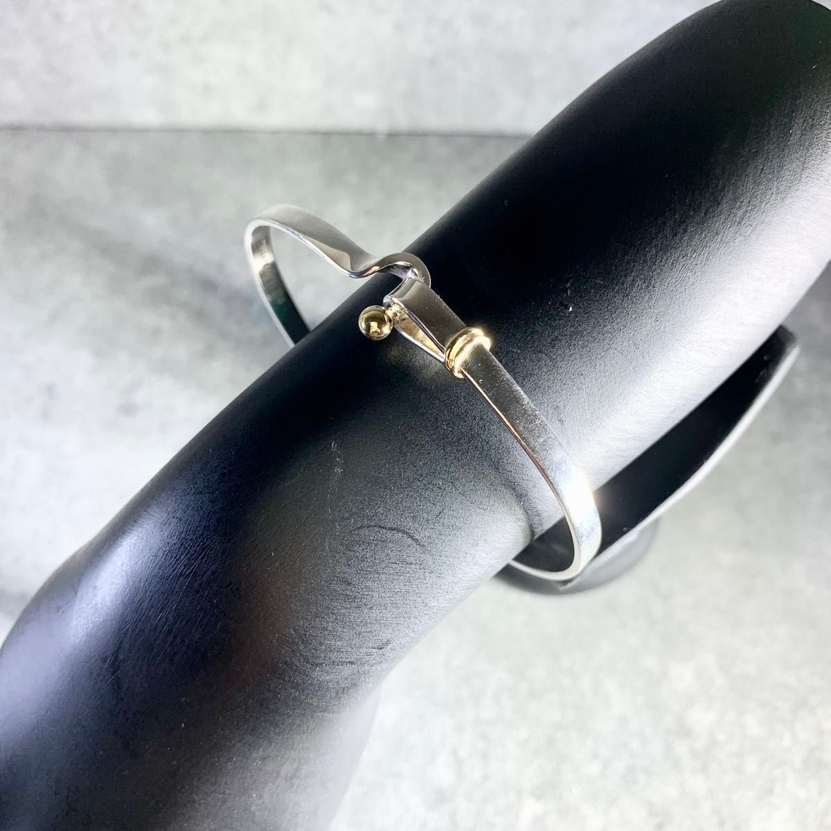 ティファニー フック&アイ バングル ゴールド コンビ ブレスレット WG1