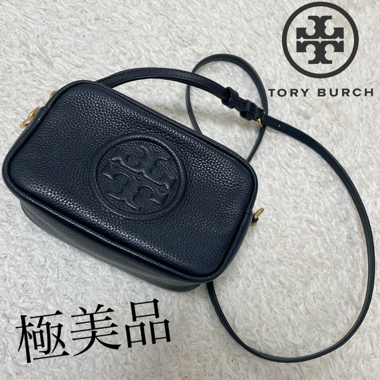 トリーバーチ ペリーボンベ ショルダーバッグ 黒 ゴールド金具 2way