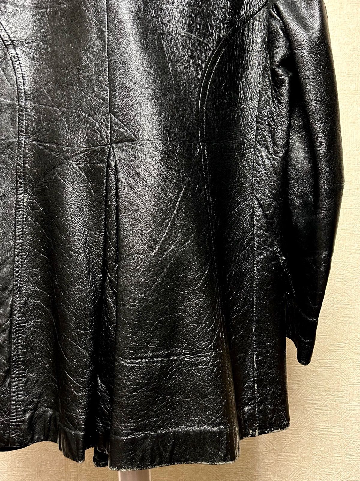 ロックヴィンテージセブンティーズ欧州製ダブルレザージャケット希少