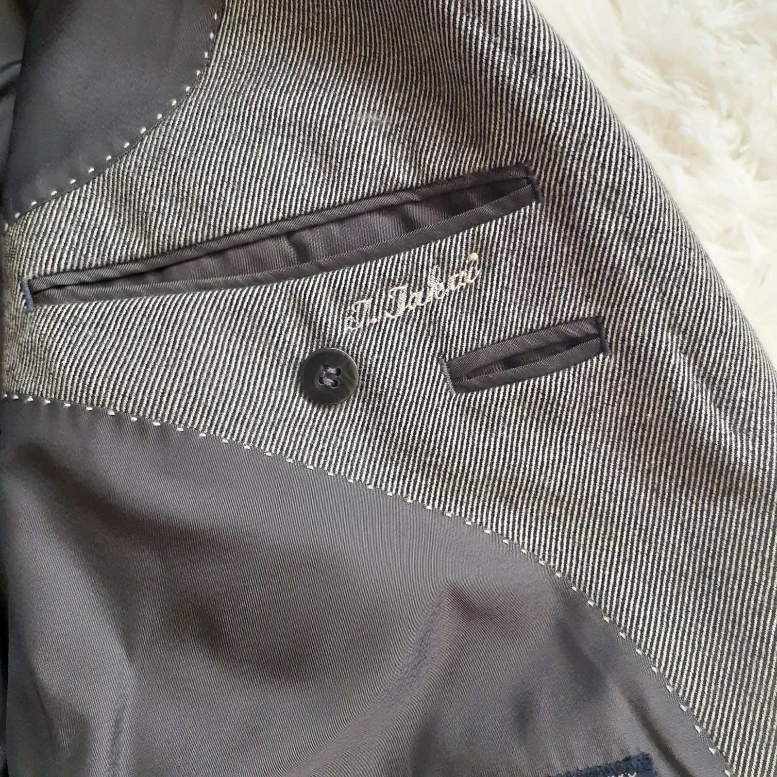 BURBERRYS prestige collection テーラード ダブル ジャケット 銀