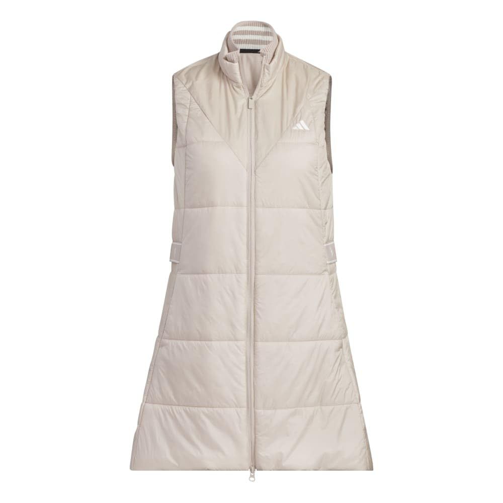 新品1.9万 adidasゴルフ 中綿 保温ロングベスト レディースXL 撥水加工