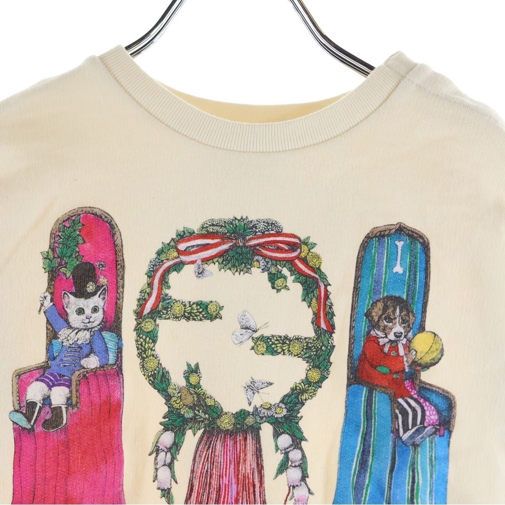 GUCCI (グッチ) ×ヒグチユウコ アニマル ロゴプリント クルーネック