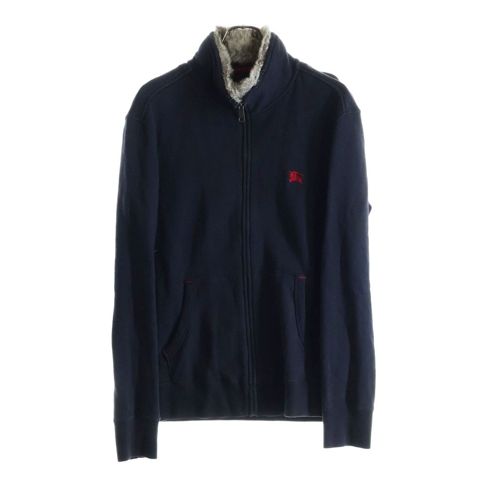 【値下げしました】BURBERRY ダークネイビー ジップアップジャケット BURBERRY ネイビー ジップアップジャケット