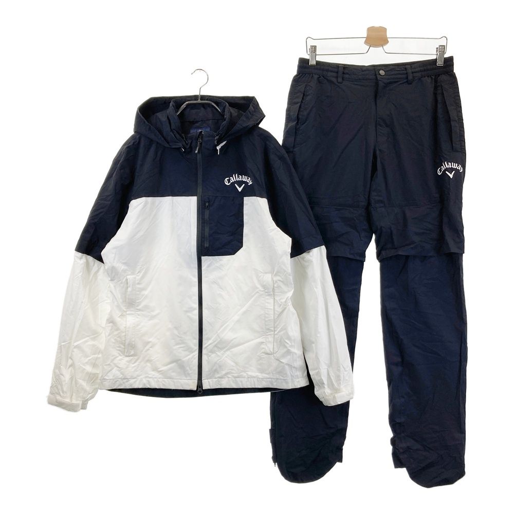 Callaway レインウェアメンズ上下セットホワイトLサイズ新品未使用シミ有り サイズ：L CALLAWAY キャロウェイ 2023年モデル レインウェア 上下