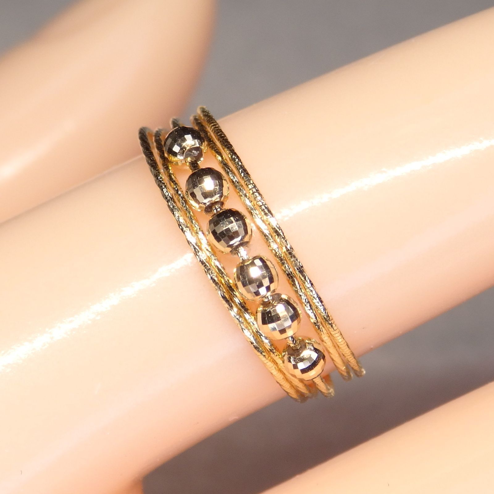 形状記憶リング 5連 Z5993 ゴールドK18 地金 指輪 フリーサイズ - メルカリ