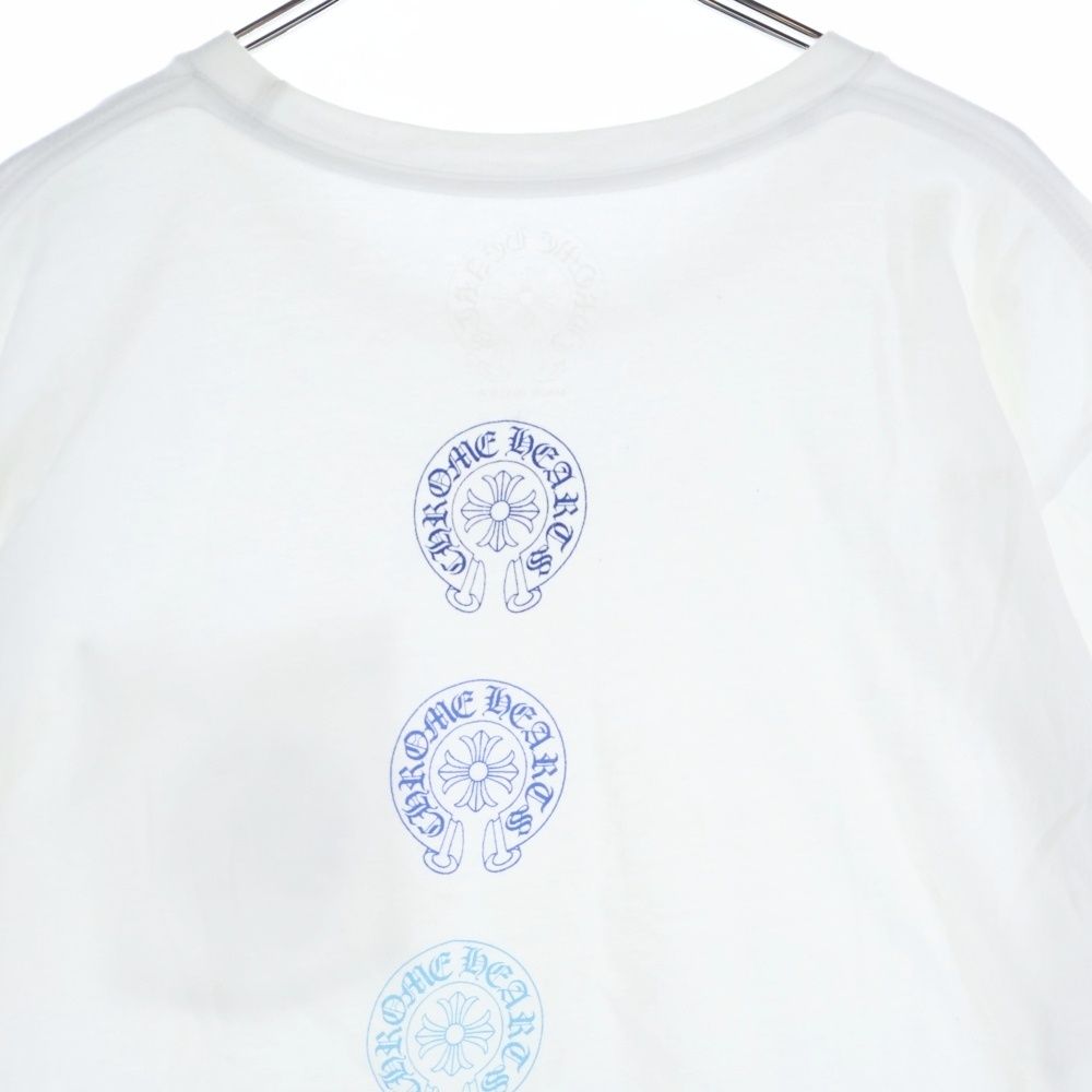 【美品】CHROME HEARTS マルチカラー　ホースシュー　Tシャツ クロムハーツ ホースシュー Tシャツ コットン ブラック×マルチカラー