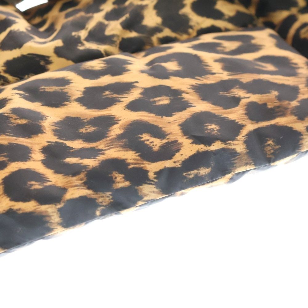  SAINT LAURENT PARIS サンローランパリ 21 AW レオパード パッデッドマフラー ブラック ブラウン 668606 3 YH 68 その他 メンズ