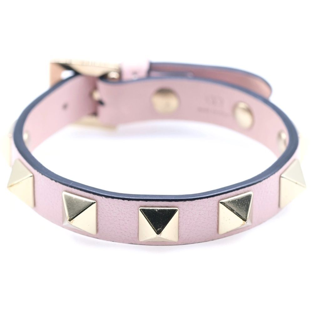 極美品✨VALENTINO ブレスレット　ロックスタッズ　ピンクベージュ　箱付き VALENTINO (ヴァレンティノ) ガラヴァーニ ロックスタッズ