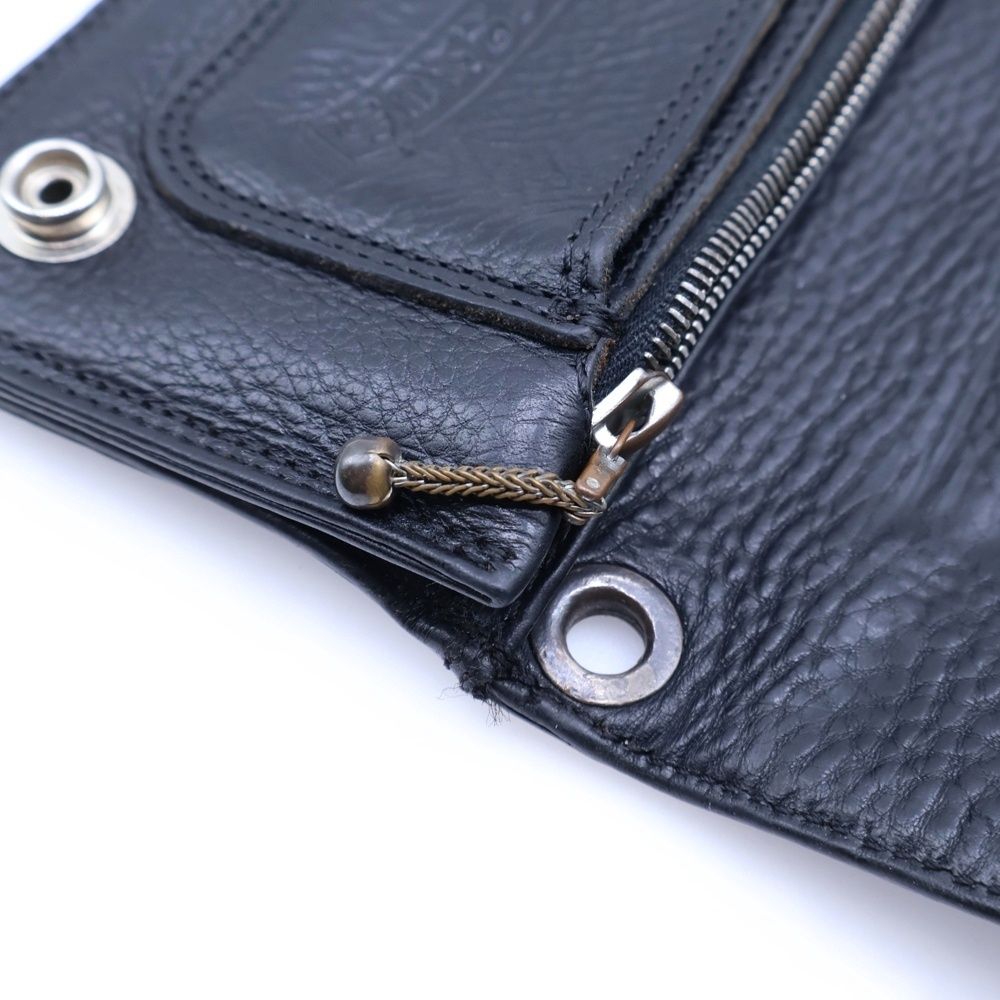 【鑑定済】クロムハーツ 1ZIP/1ジップ クロスパッチ ウォレット CHROME HEARTS 1 ZIP CROSS BUTTONS W/CROSS PATCH WALLET クロム