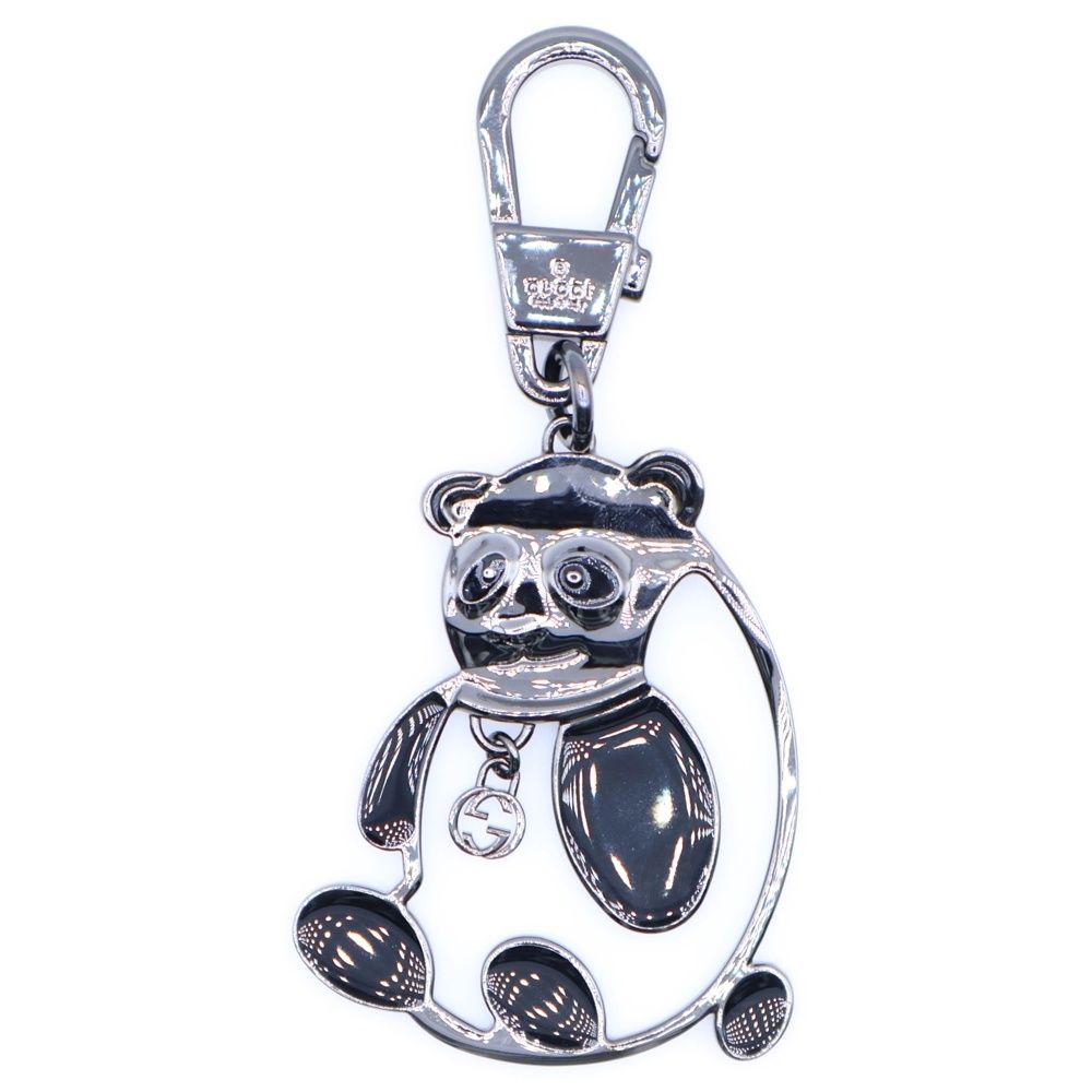 GUCCI グッチ パンダモチーフ キーホルダー シルバー