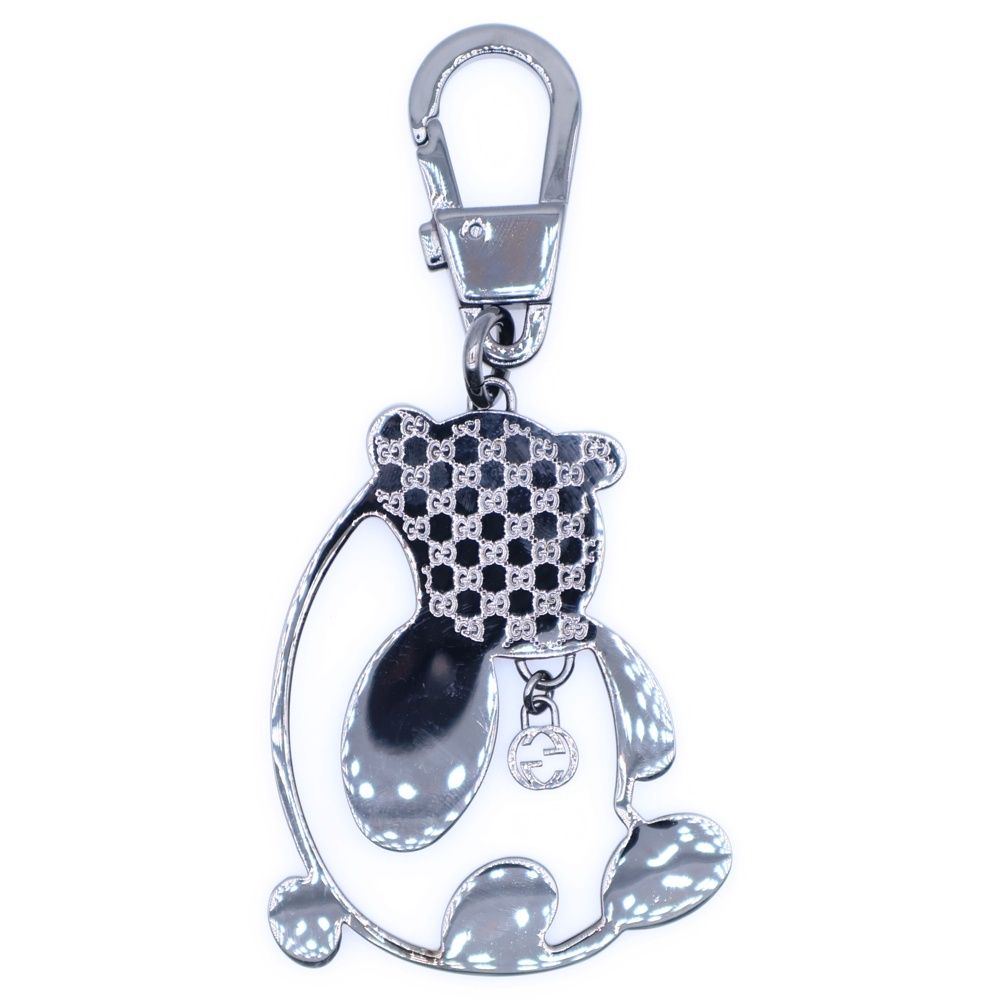 GUCCI グッチ パンダモチーフ キーホルダー シルバー