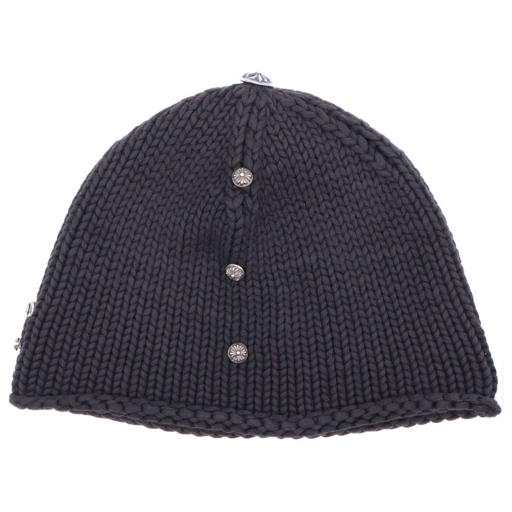 CHROME HEARTS (クロムハーツ) FUCK YOU ビーニー レザーパッチ クロス