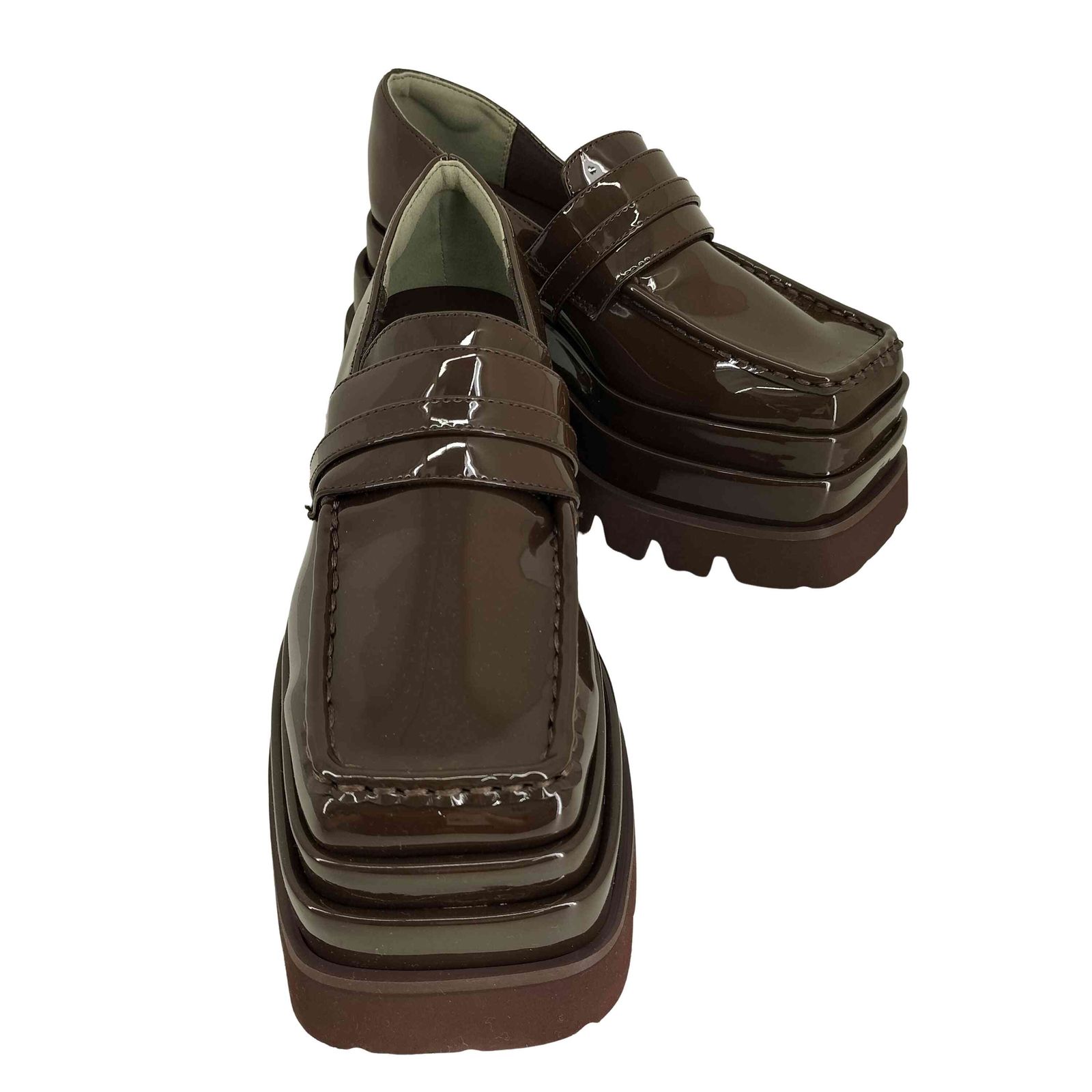 ダーリッチ Darich エナメルプラットフォームローファー レディース